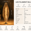 LED Filament Bulb Technical Specification Sheet E27 Parameters LED filament bulb technical specification sheet E27 decorative vintage bulb parameters wattage voltage color temperature CRI OEM manufacturer