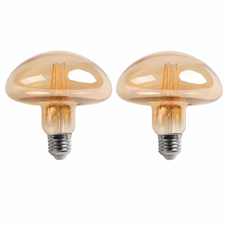 Mushroom shape LED filament bulb decorative lighting with vintage glass design