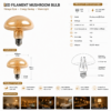 Mushroom LED Filament Bulb Vintage Decorative Lighting Mushroom shape LED filament bulb decorative lighting with vintage glass design