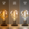 G125 LED filament bulb 2700K 4000K 5000K color temperature lighting comparison