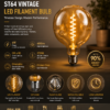G125 LED filament bulb energy saving flicker free dimmable lighting features and advantages