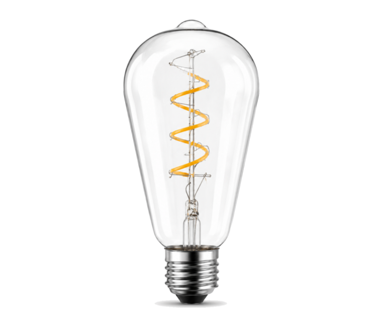 ST64 LED filament bulb vintage Edison style clear glass E27 decorative lighting