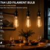 ST64 LED filament bulb features specifications and vintage Edison decorative lighting advantages ST64 LED filament bulb features specifications and vintage Edison decorative lighting advantages