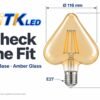 120 Heart Shape E27 LED Filament Bulb 4W 2700K Dimensions 120 Heart Shape E27 LED filament bulb dimensions: 116 mm diameter and 155 mm height