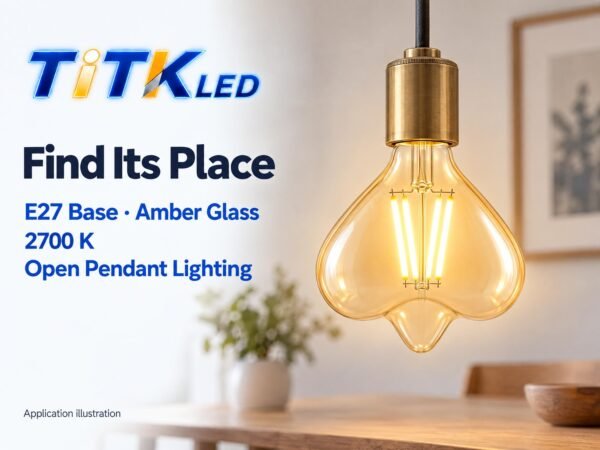 120 Heart Shape E27 LED Filament Bulb 4W 2700K Scene 120 Heart Shape E27 LED filament bulb decorative lighting application illustration