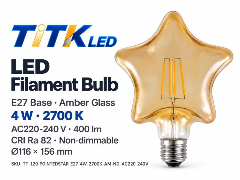 120-Pointed Star E27 LED filament bulb product overview
