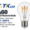 75ee21d4-4e42-485d-a4b1-f32966b95733-1 A60 E27 LED filament bulb overview: 2 W, 2200 K and 150 lm