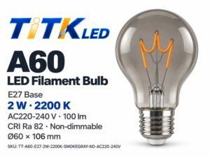 A60 E27 LED filament bulb product overview