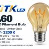 A60 E27 LED filament bulb product overview
