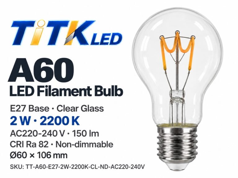 A60 E27 LED filament bulb product overview