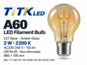 A60 E27 LED filament bulb product overview