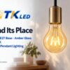 A60 E27 LED filament bulb decorative lighting application illustration