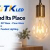 A60 E27 LED filament bulb decorative lighting application illustration