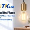 A60 E27 LED Filament Bulb 4W 2700K Scene A60 E27 LED filament bulb decorative lighting application illustration