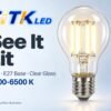a60-e27-led-filament-bulb-8w-2700-6500k-lit-4 A60 E27 LED filament bulb lighting illustration at 2700-6500 K