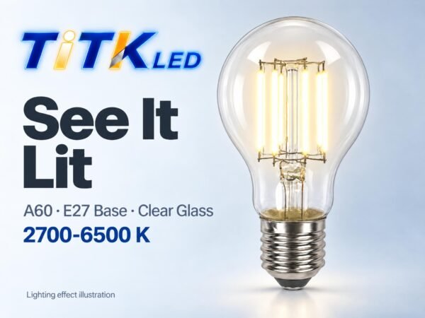 a60-e27-led-filament-bulb-8w-2700-6500k-lit-4 A60 E27 LED filament bulb lighting illustration at 2700-6500 K