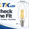 c35-e14-led-filament-bulb-4w-2700k-dimensions-3 C35 E14 LED filament bulb dimensions: 35 mm diameter and 98 mm height