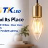 C35 E14 LED Filament Bulb 4W 2700K Scene C35 E14 LED filament bulb decorative lighting application illustration