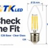 c35-e26-led-filament-bulb-4w-2700k-dimensions-3-1 C35 E26 LED filament bulb dimensions: 35 mm diameter and 90 mm height