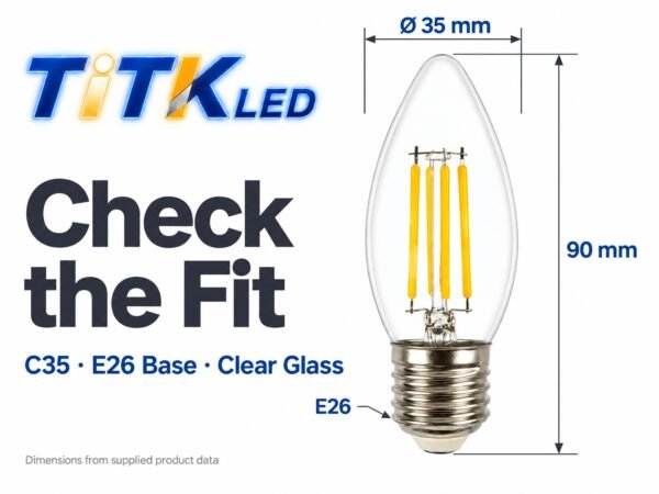 c35-e26-led-filament-bulb-4w-2700k-dimensions-3-1 C35 E26 LED filament bulb dimensions: 35 mm diameter and 90 mm height