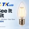c35-e26-led-filament-bulb-4w-2700k-lit-4 C35 E26 LED filament bulb lighting illustration at 2700 K