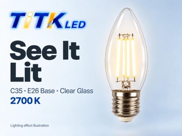 c35-e26-led-filament-bulb-4w-2700k-lit-4 C35 E26 LED filament bulb lighting illustration at 2700 K