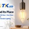 C35 E26 LED Filament Bulb 4W 2700K Scene C35 E26 LED filament bulb decorative lighting application illustration
