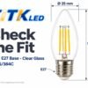 c35-e27-led-filament-bulb-4w-2700k-dimensions-3-1 C35 E27 LED filament bulb dimensions: 35 mm diameter and 92 mm height