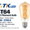ST64 E27 LED Filament Bulb 16W 2700K ST64 E27 LED filament bulb product overview