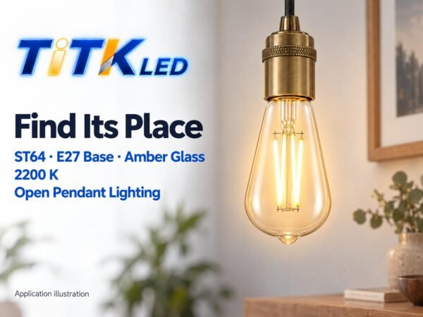 ST64 E27 LED Filament Bulb 4W 2200K Scene ST64 E27 LED filament bulb decorative lighting application illustration
