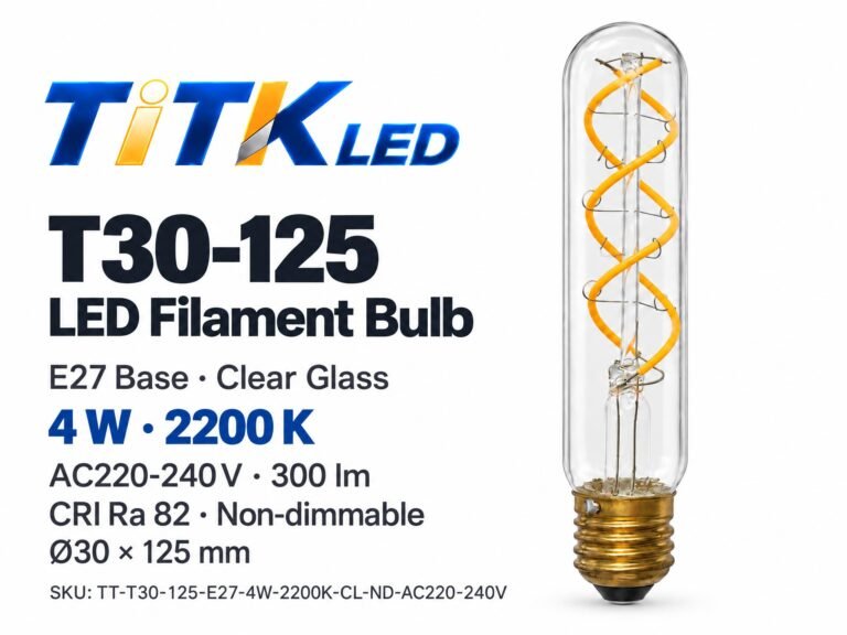 T30-125 E27 LED filament bulb product overview