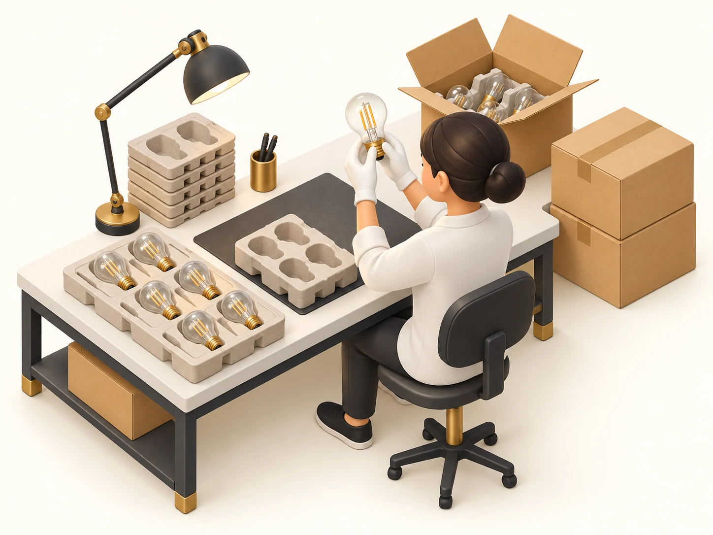 LED Bulb Packaging Quality Inspection