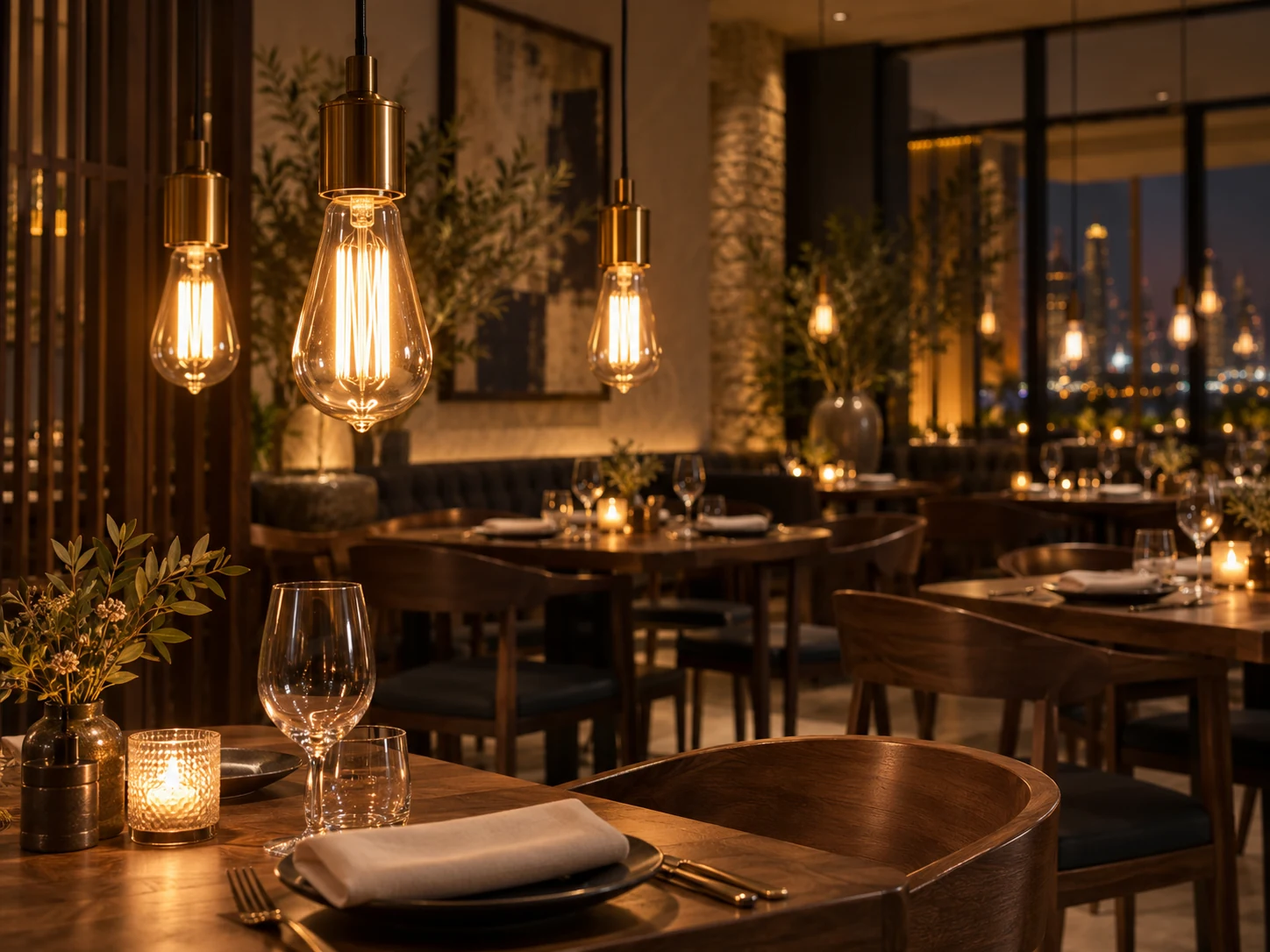 LED Filament Bulbs for Restaurant Lighting