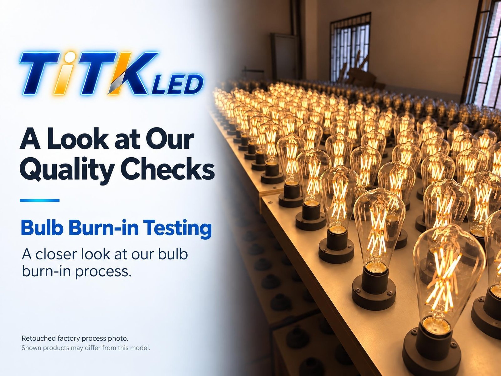 Retouched bulb burn-in process photograph showing other bulb models