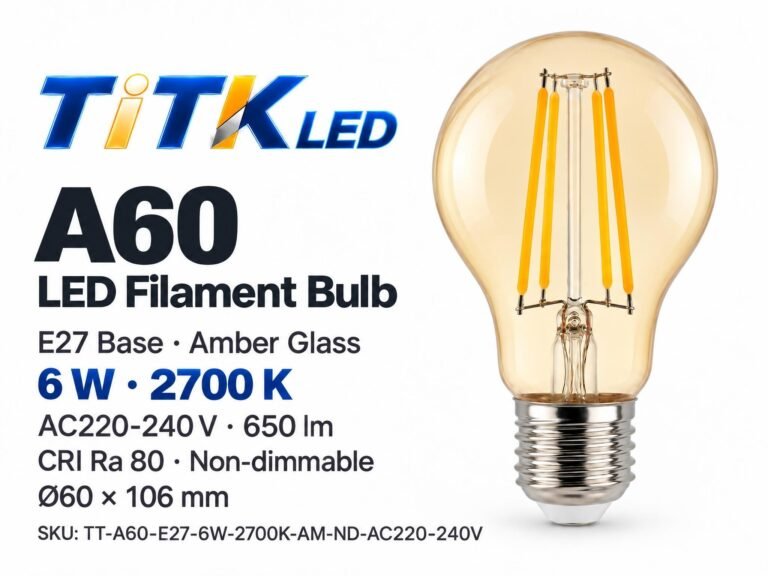 A60 E27 LED filament bulb product overview
