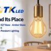 A60 E27 LED Filament Bulb 6W 2700K Scene A60 E27 LED filament bulb decorative lighting application illustration