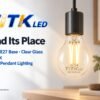 A60 E27 LED Filament Bulb 6W 2700K Scene A60 E27 LED filament bulb decorative lighting application illustration