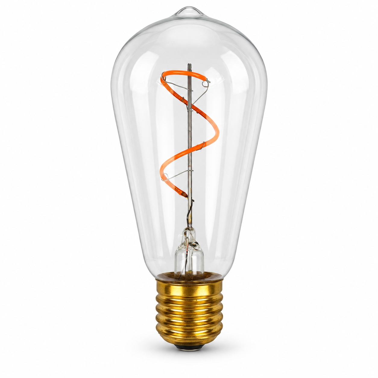 ST64 E27 filament bulb product reference, upright view
