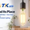 T46 E40 LED Filament Bulb 41W 2700K Scene T46 E40 LED filament bulb decorative lighting application illustration