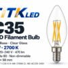 titk-c35-e14-4w-brand-hero TiTK LED C35 E14 4W clear glass bulb — product appearance illustration
